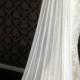 Natural Silk Tulle, Drape Veil, Cut Edge, Soft Silk Tulle Bridal Veil by IHeartBride Silk Tulle Collection V#ES60  100% Silk Custom Veils