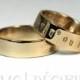 His and Hers 6mm rings set; 10K solid gold Ring band 6mm (1/4'') wide 2 engravings included, personalized coordinate ring weeding band