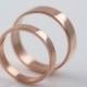 Rose Gold Wedding Bands Recycled Hand Forged 14k Eco Friendly Metal