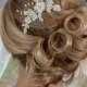 Lace and Freshwater pearl hair pin