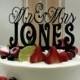 Wedding Monogram Mr and Mrs Cake Topper With Your Last (Family)Name - Custom Wedding Cake Topper