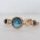 London Topaz Diamond Sapphire Ring - Bloom ring in 14k Gold - Eco-friendly Recycled Gold