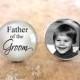 Father of the Groom Cuff Links - Custom Photo Cufflinks for Dad - Wedding Keepsake Personalized Picture - Sterling Silver or Stainless