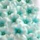 Gumpaste Cake Decorations Light Blue Gum Paste Flowers 25 piece set