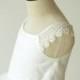 Lace Straps Neckline Tulle Flower Girl Dress Tea Length