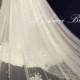 Gorgeous Handmade Flowers and French Lace Cathedral Mantilla Bridal Wedding Veil .