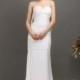 Sexy Sheath-Column Sweetheart Sweep-Brush Train Chiffon Wedding Dress CWVT13003 - Top Designer Wedding Online-Shop
