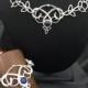 Renaissance Bridal Jewelry Set, Wedding Circlet, Statement Choker Necklace, Gemstone Bracelet Cuff, Celtic Earrings, Sapphire Gem Set