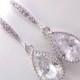 SALE Wedding Jewelry, Glass Earrings, Crystal Earrings, Clear, Silver, Bridesmaid Earrings, Bride Earrings, Bridal Earrings, Bridesmaid Gift