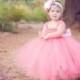 Coral Flower Girl Tutu Dress