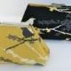 Custom Bridesmaid Gift Clutch in Yellow Gray and Black You Design your own in Various colors and fabrics