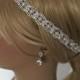Ivory pearl and rhinestones headband, bridal headband, headpiece, wedding hairband