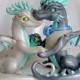 Custom Bride and Groom Dragon Couple - Design Your Own Pair Wedding Cake Topper