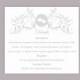 DIY Wedding Details Card Template Download Printable Wedding Details Card Editable Gray Silver Details Card Elegant Heart Information Cards - $6.90 USD