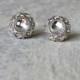 Crystal Silver Earrings, Crystal Earrings, Inexpensive Earrings, Inexpensive Jewelry, Silver Bridesmaid Earrings, Silver Costume Jewelry