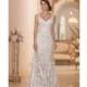 Elegant A-line Spaghetti Straps Beading&Sequins Lace Sweep/Brush Train Tulle Wedding Dresses - Dressesular.com
