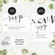 Wedding RSVP Postcard, Wedding RSVP Cards, Editable pdf, Instant download, Printable wedding stationery, RSVP wedding postcard