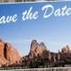 Save The Dates -  Destination Wedding- postcard style