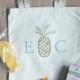 Pineapple Beach Welcome Tote, Personalized Welcome Tote, Personalized Tote Bag, Coastal Wedding Beach Tote, Beach Wedding Welcome Tote Bag,