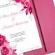 Pink Watercolor Floral Wedding Invitations, Romantic Wedding Collection, Spring Wedding, Romantic Wedding Stationery - BUILD YOUR OWN