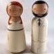 Personalized Peg Doll Wedding Cake Topper