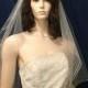 Satin Robbon trimmed two tier  Angel Cut Bridal Veil - available in Short, Elbow, Fingertip and Waltz Length