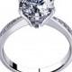D/VVS1 Diamond Engagement Ring 2 Carat Round Cut 14k Yellow/White Gold Bridal Jewelry