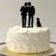 MADE In USA, Gay Wedding Cake Topper + DOG Same Sex Cake Topper Gay Cake Topper Gay silhouette Homosexual Wedding Cake Topper For Men Gift