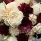 Sola flower bouquet, eggplant sola wood flower brides bouquet, plum wedding bouquet, eco flowers, deep purple bridal bouquet, wooden flowers