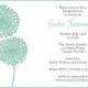 Bridal Shower Invitations, Mint, Green, Flowers, Dandelions, Wedding, Rustic, Teal, 10 Printed Cards, FREE Shipping, MOFLM, Modern Floral
