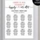 DIY Wedding Seating Chart, Editable Seating Plan Template, Seating arrangement printable, Instant Download, Cheers to Love #1CM87-1