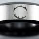 Free Engraving Top Quality Dark Souls Design Black Two Tone Tungsten ring Comfort Fit Design His or Her Wedding Ring or Promise Ring