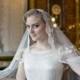 Juliet cap or Mantilla style Bridal Veil - Vintage Wedding Veil in soft ivory tulle - Kate Moss Veil -1920s wedding Veil