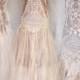 Wedding dress rose goddess,ethereal wedding dress,bridal gown dusty rose and cream, magical wedding dress,bohemian wedding dress , rawrags