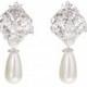 Pearl and Crystal Wedding Earrings Vintage Bridal Earrings Small Chandelier Earrings Swarovski Crystal Pearl Wedding Jewelry