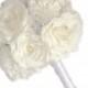 White Bridal bouquet - Shabby chic bouquet - Lace and ribbon bouquet - Romantic wedding bouquet - Cottage chic bouquet -Custom color bouquet