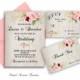 Romantic Wedding Invitation, Floral Wedding, Boho Wedding Invitation Suite,  Rustic Boho Wedding Invite, Roses Wedding Invite, Digital File
