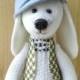 Handmade Dog- Textile dog -Dog doll- Fabric dog- Handmade toy- Dog- Dog-stuffed toy- cloth doll-Doll Fabric dog -baby gift-Dog lover gift