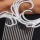 Silver Rhinestone Wedding Bridal Hair Comb Piece