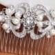 Bridal Hair Comb Pearl Hairpiece For Brides