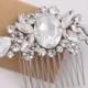 Crystal Wedding Hair Clip Bridal Combs Silver