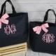 Personalized Tote Bags set of 3 Personalized Tote, Bridesmaids Gift, Monogrammed Tote