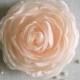 Nude Pale Peach Blush Ivory fabric flower Rose handmade Bridal Veil Fascinator Hair Bobby Pin Alligator Clip Bridesmaids, Dress Sash Brooch