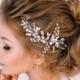 Bridal hair piece-Wedding hair vine pearls-Crystal Bridal headpiece- Bridal hair vine-Wedding head piece -Hair vine Bride-Bohemian headpiece