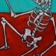 Skeleton Dance #200 (Artist Trading Card) 2.5" x 3.5" by Mike Kraus Free Shipping