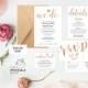 Editable wedding invitation template download, Printable wedding invitation, Rose gold wedding invitation, Rose gold wedding invites