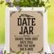 Date jar sign. Rustic wedding decor. Wedding shower decorations. Wedding games. Kraft paper printable sign. Classic wedding typography print
