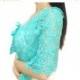 ON SALE Guipure Lace Shawl, Free Shipping, Bridal Top Wear Shrug, Lace Capelet, Scarf, Green, Emerald, Costume Design, Mother of the brides - $61.20 USD