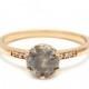 Hazeline Solitaire Ring - Yellow Gold & Grey Diamond (.89ctw)