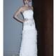 Sue Wong - Fall 2013 - Strapless Pleated Organza Sheath Wedding Dress with Fringe Skirt - Stunning Cheap Wedding Dresses